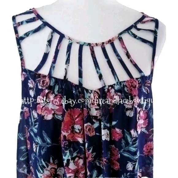 ANTHROPOLOGIE ENTRO FLORAL TUNIC TOP SZ M - Picture 3 of 7
